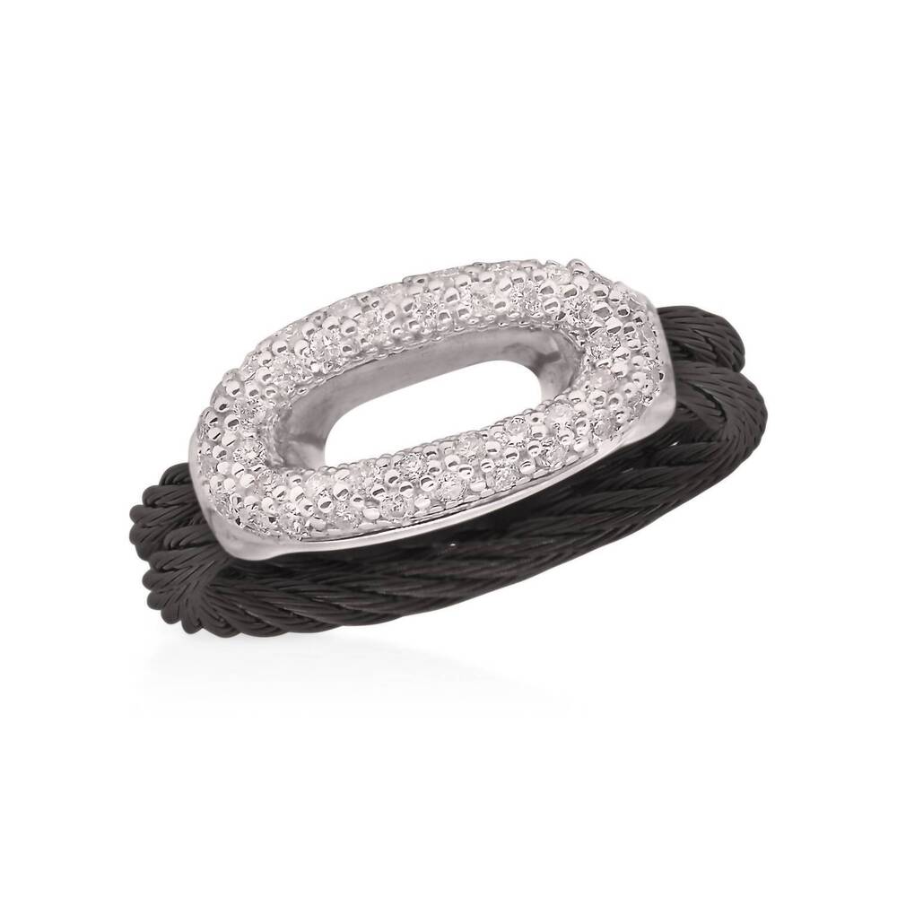 NEW ALOR women's open oval ring in black